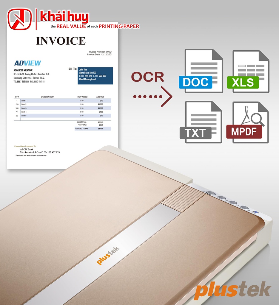 MÁY QUÉT PLUSTEK OPTICSLIM 1680