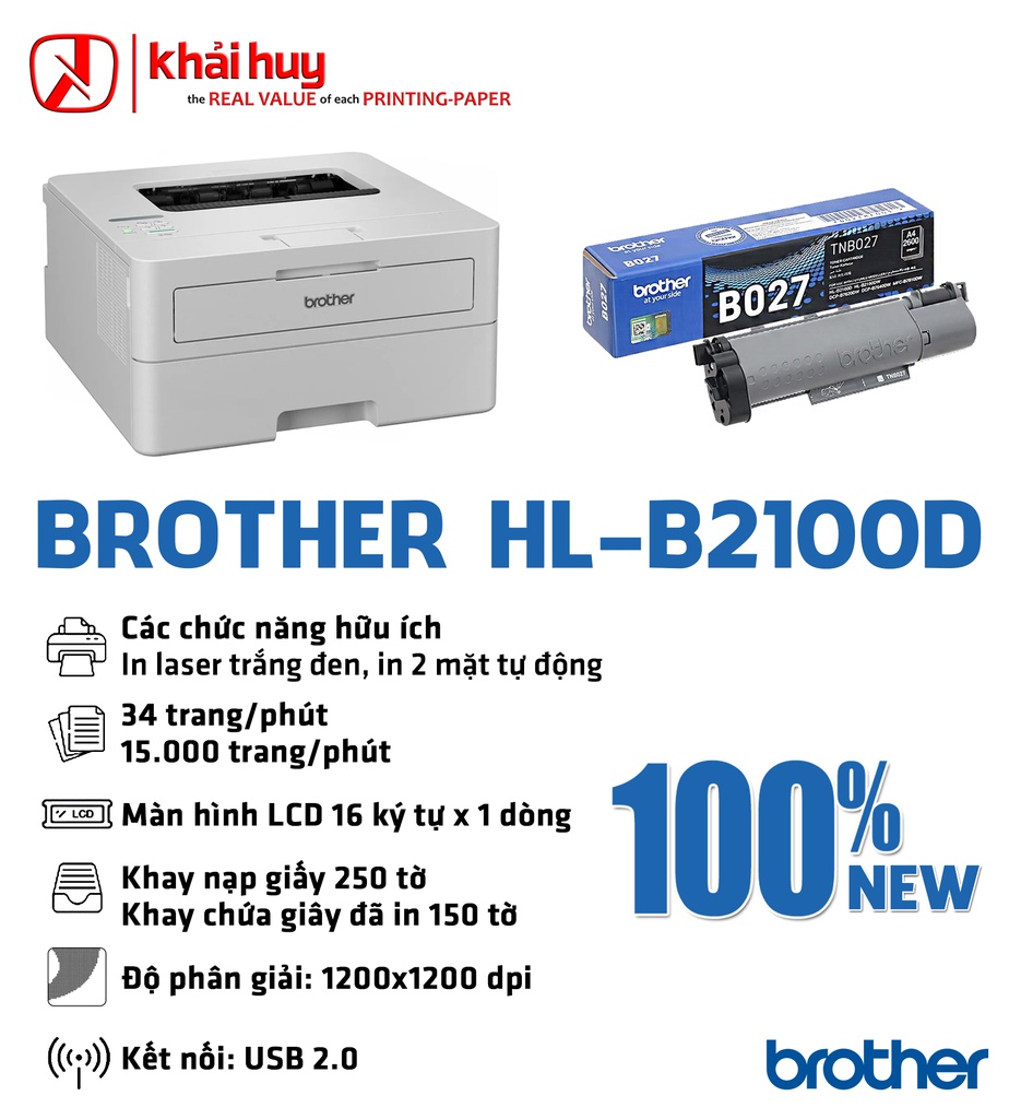 MÁY IN LASER BROTHER HL-B2100D