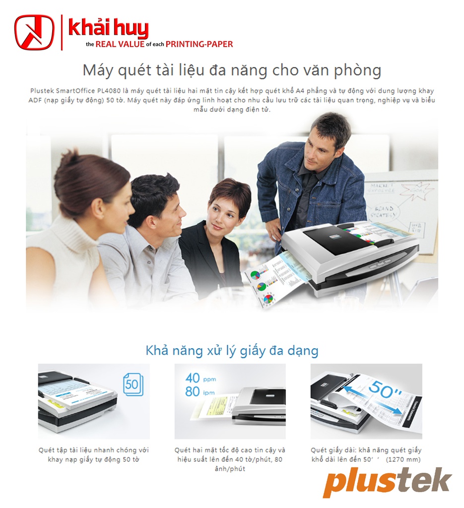 MÁY QUÉT PLUSTEK SMARTOFFICE PL4080