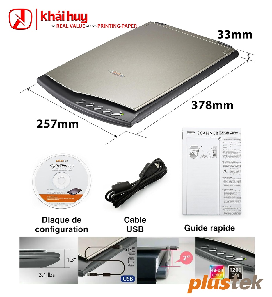 MÁY QUÉT PLUSTEK OPTICSLIM 2610 PRO