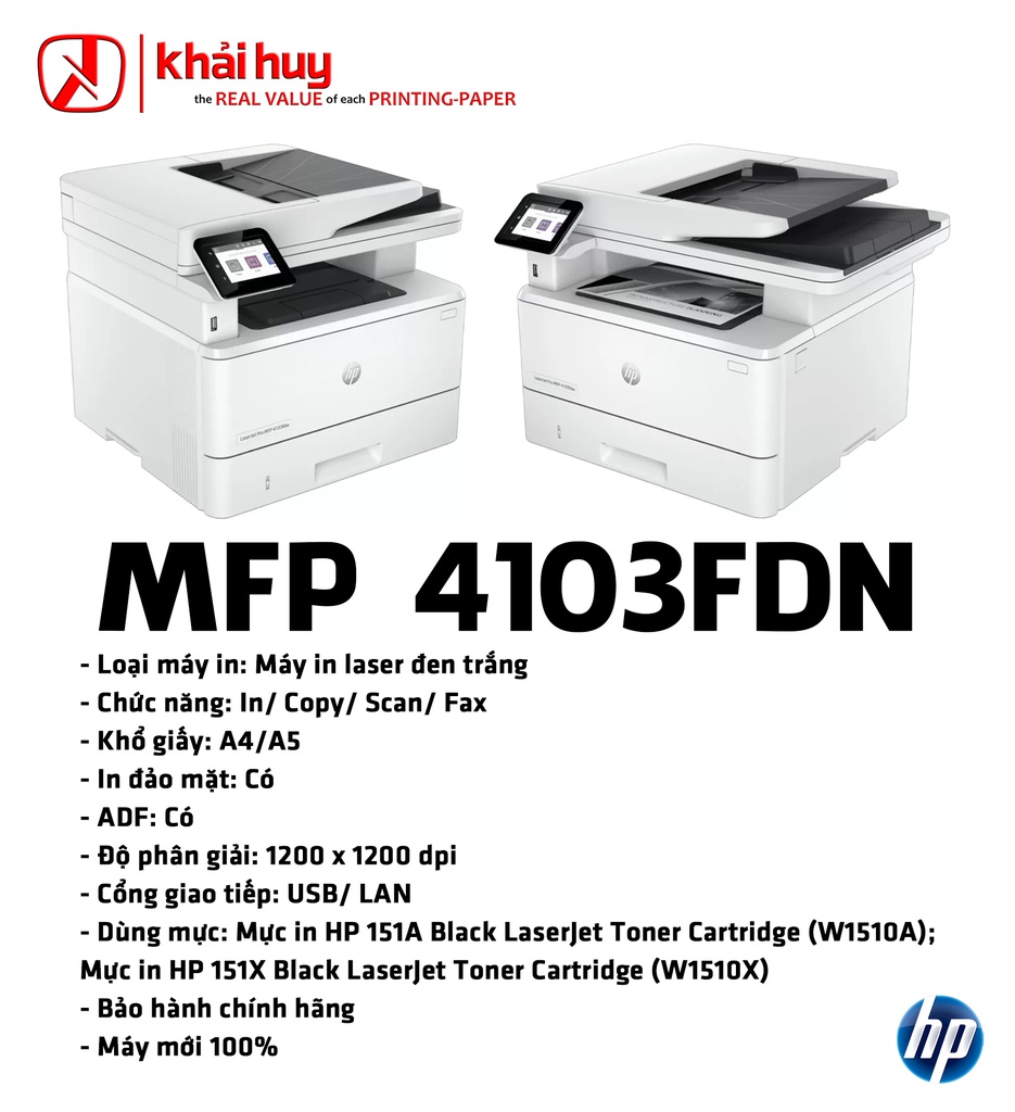 MÁY IN ĐA NĂNG HP LASERJET PRO MFP 4103FDN
