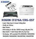 HỘP MỰC IN LASER KOGON CF276A (CÓ CHIP)