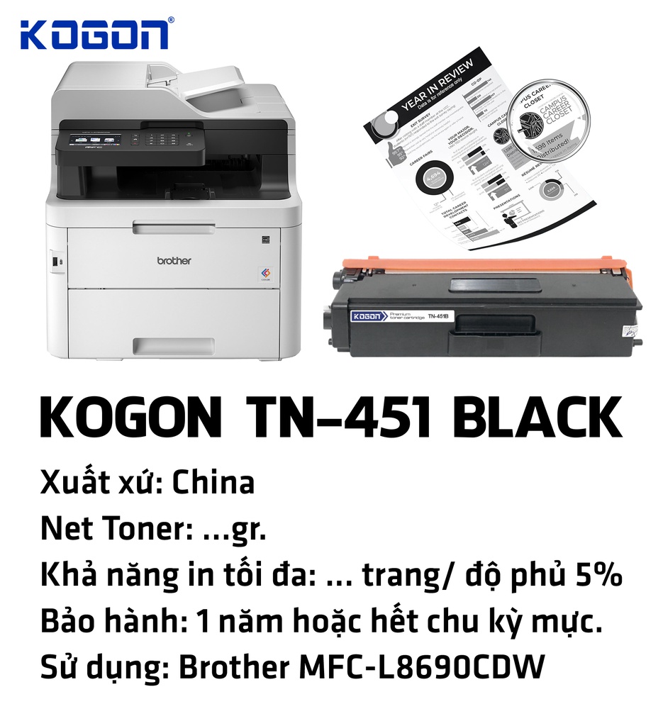 HỘP MỰC IN TONER KOGON TN-451 BLACK