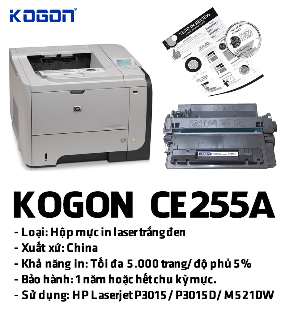 HỘP MỰC IN LASER KOGON CE255A