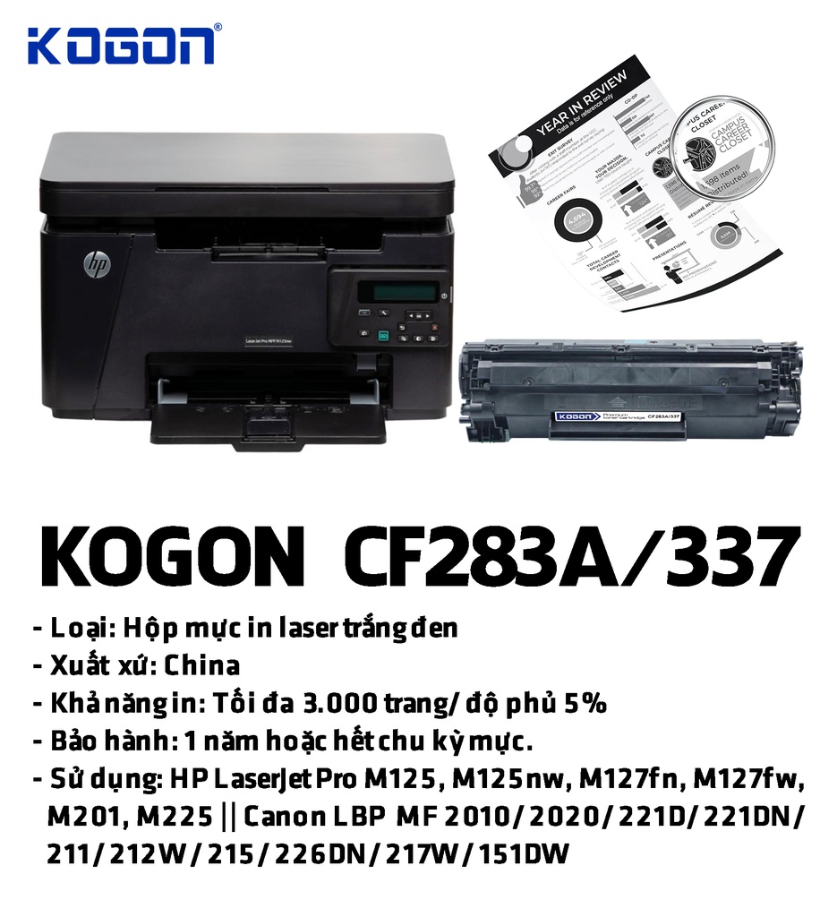 HỘP MỰC IN LASER KOGON CF283A/ 337