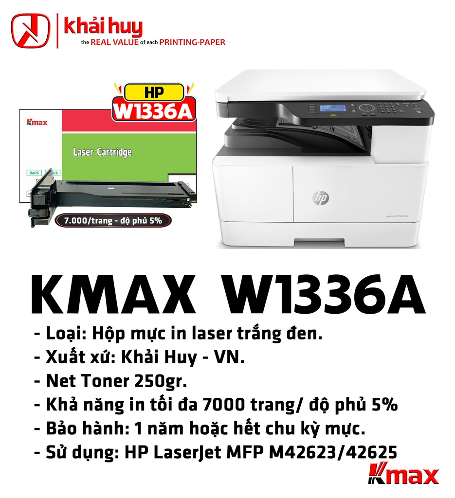 HỘP MỰC IN TONER KMAX W1336A