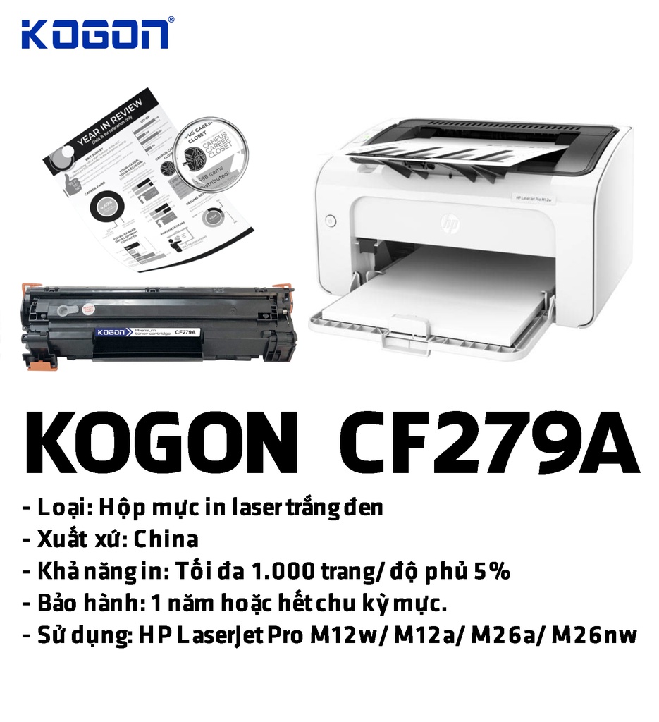 HỘP MỰC IN LASER KOGON CF279A