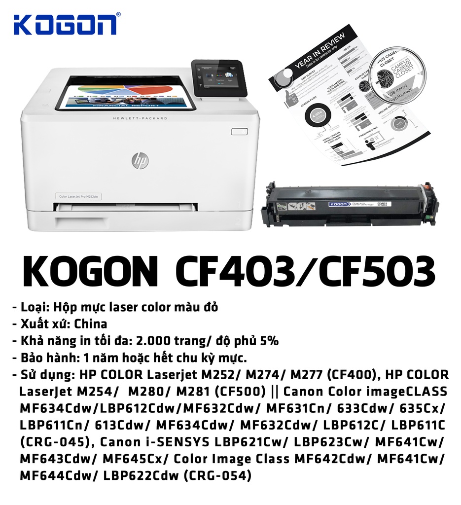 HỘP MỰC IN LASER KOGON CF403/CF503
