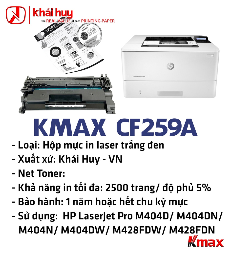 HỘP MỰC IN LASER KMAX CF259A