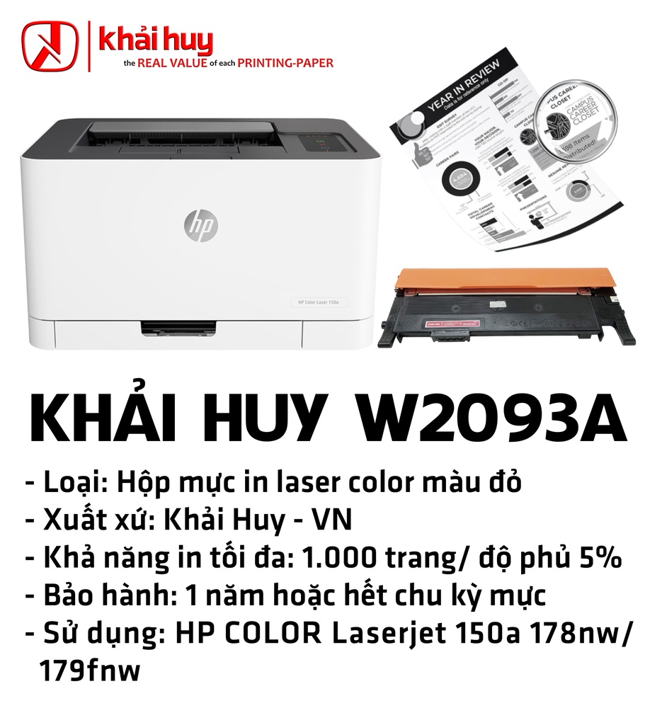 HỘP MỰC IN TONER KHẢI HUY W2093A